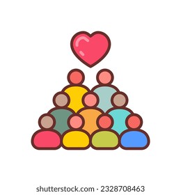 Diversity icon in vector. Illustration
