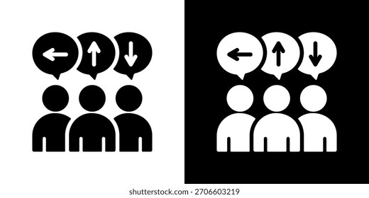 Ilustración vectorial de iconos de diversidad. Diseño De Estilo Plano Creado Para Una Flexibilidad Creativa En Versiones Claras Y Oscuras.