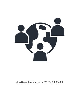 Icono de diversidad. vector.Curso editable.Signo de estilo lineal para uso de diseño web,logotipo.Ilustración de símbolo.