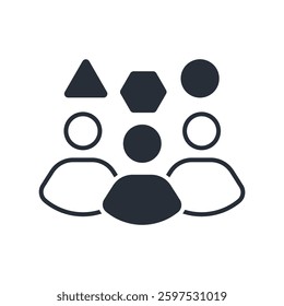 diversity icon. vector.Editable stroke.linear style sign for use web design,logo.Symbol illustration.