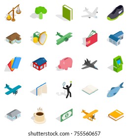 Diversity icons set. Isometric set of 25 diversity vector icons for web isolated on white background
