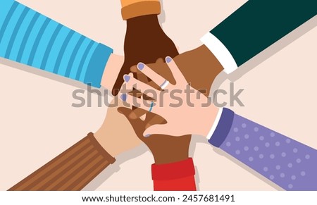 Similar – Image, Stock Photo Male hand comes out of a pile of leaves. Concept fall fun