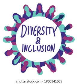 Diversity Inclusion Concept Illustration People Portraits Stock Vector ...