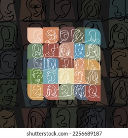 Diversity and inclusion concept poster art,
