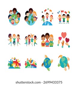 Concepto De Diversidad E Inclusión Ilustración De Arte vectorial