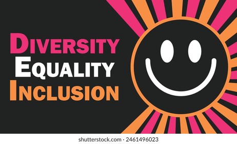Diversity, inclusion and equality vector banner design concept