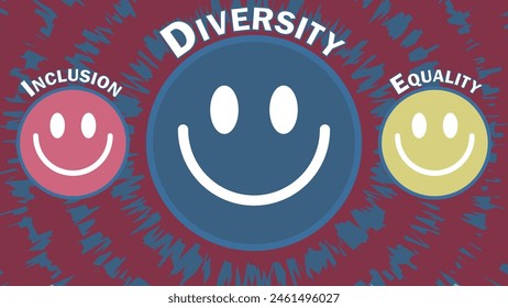 Diversity, inclusion and equality vector banner design concept