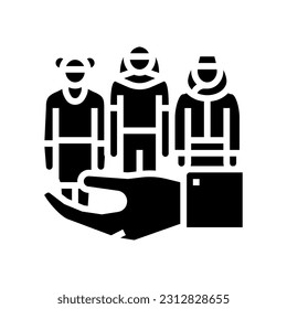 diversity inclusion feminism woman glyph icon vector. diversity inclusion feminism woman sign. isolated symbol illustration