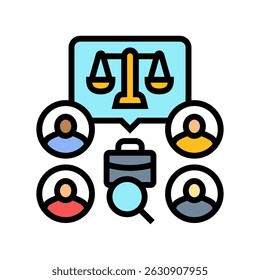diversity and inclusion hiring head hunting color icon vector. diversity and inclusion hiring head hunting sign. isolated symbol illustration