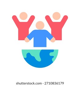 Diversity Inclusion Icon - flache Vektorgrafik