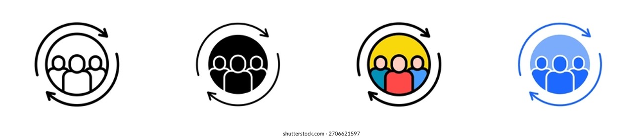 Conjunto de iconos de diversidad e inclusión Colección de estilos múltiples