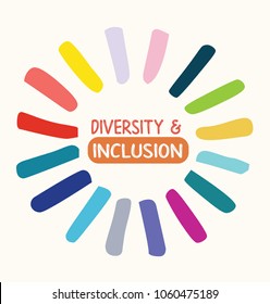 Diversity And Inclusion Logo With Bright Colours