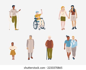 Diversity and Inclusion vector in flat design