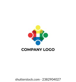 The diversity logo represents and has the meaning of togetherness, peace, independence, cooperation, brotherhood, suitable for describing a community, communication, network, positive circle