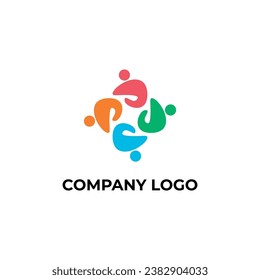 The diversity logo represents and has the meaning of togetherness, peace, independence, cooperation, brotherhood, suitable for describing a community, communication, network, positive circle