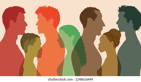 Diversity multicultural people. Racial equality 