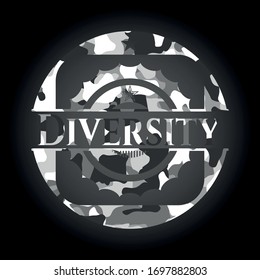 Diversity on grey camo texture