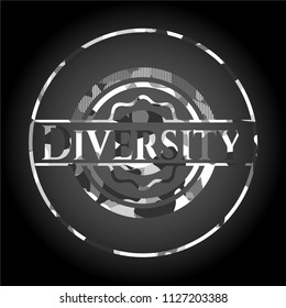 Diversity on grey camouflaged texture