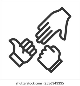 Diversity Outline Icon Vector Illustration