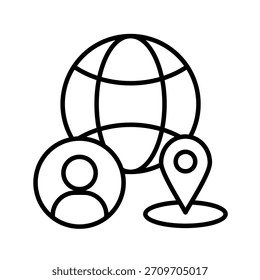 Diversity Outline Icon Vector Illustration