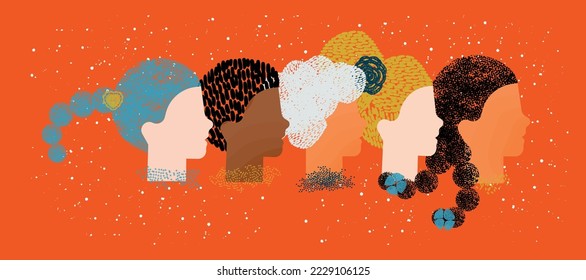 diversity people - children's faces - boys and girls side-by-side - racial diversity 