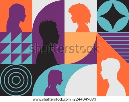 Diversity people. The concept of racial equality, partnership and interaction between people of different cultures.	