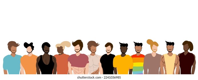 Diversität Menschen mit unterschiedlichem Gesicht und unterschiedlichem Körper für das Ereignis "Bevölkerungsvielfalt"