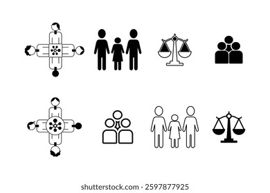 Diversity People and equity on transparent background. Community of people.