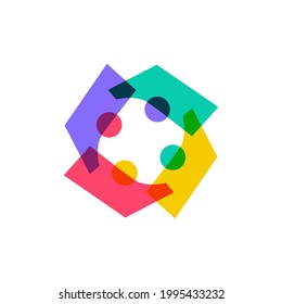 diversity people family group community team work logo vector icon illustration