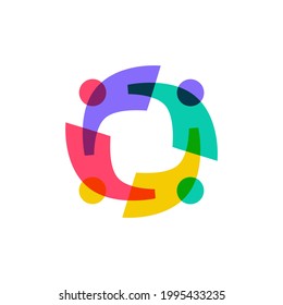 diversity people family group community team work logo vector icon illustration