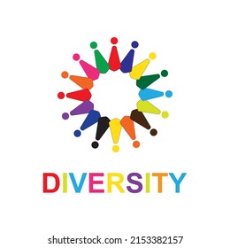 Diversity People Family Team Work Logo Vector Icon Illustration Multiculturalism Cultural Diversity Culture Logo Intercultural Competence, Campus Culture Diversity And Inclusion Design Illustration 