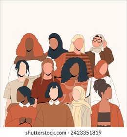 ilustración vectorial de grupo de personas de diversidad