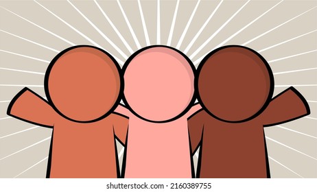 diversity pictograms multicultural background illustration in vector format