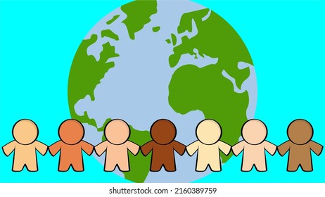 diversity pictograms multicultural background illustration in vector format