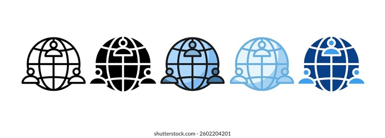 Diversity Programs Icon Set Multiple Style Collection