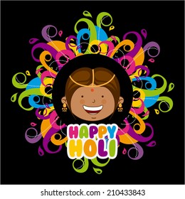 diversity of races over black  background vector illustration