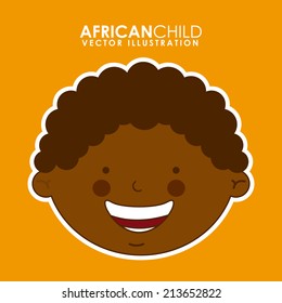 diversity of races over  orange  background vector illustration