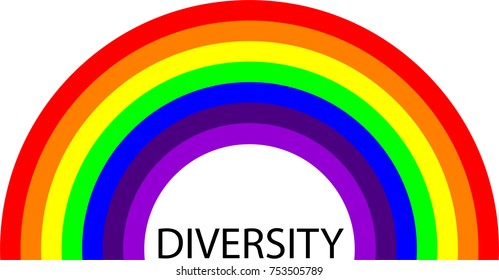 Diversity Rainbow Graphic Illustration Vector