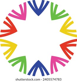 Diversity Rainbow for Human Rights Vector Illustration