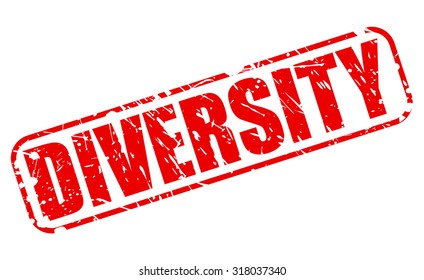 DIVERSITY red stamp text on white