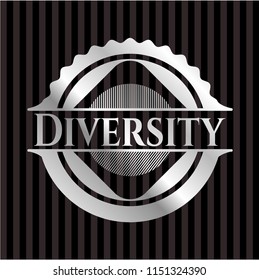 Diversity silver emblem or badge