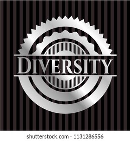 Diversity silvery emblem or badge