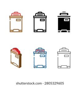diversity trash compactor color icon vector. trash compactor sign. isolated symbol illustration