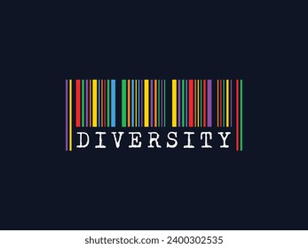 Diversity, typography, concept, social media post, banner, poster, flyer, diverse, society, multiculturalism, Demographic, demography, inclusion, equality, business