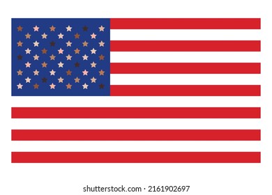 Diversity USA flag vector illustration.