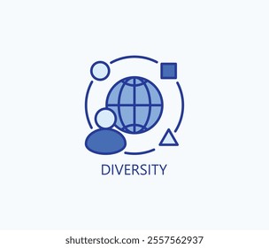 Diversity vector, icon or logo sign symbol illustration