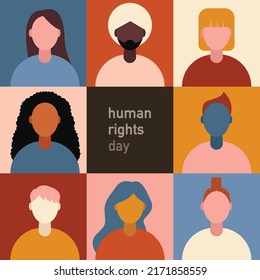 Diversity Vector Illustration for Human Rights Day