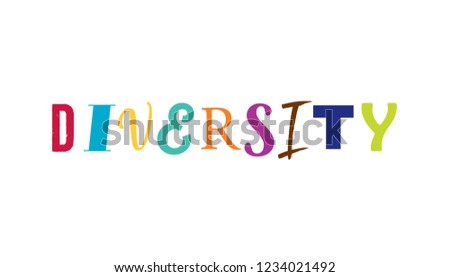 Diversity Vector Text Illustration