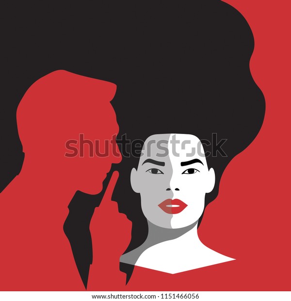 Diversity - Violence Against Women -\
 Woman\
Manterrupting in Red Cool\
Background