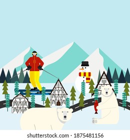 Diversity in winter.

Suitable for book covers, mock ups, pop up books, t shirts, tote bags, wall hangings and others.